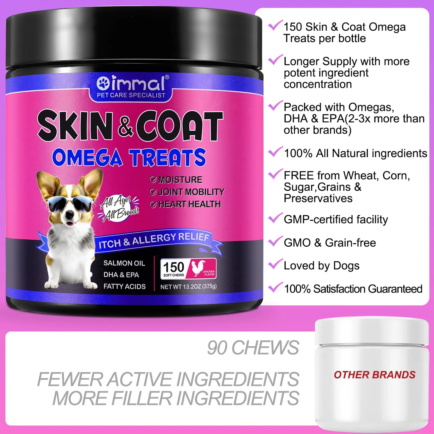 Oimmal Skin & Coat Omega Treats 150 chews