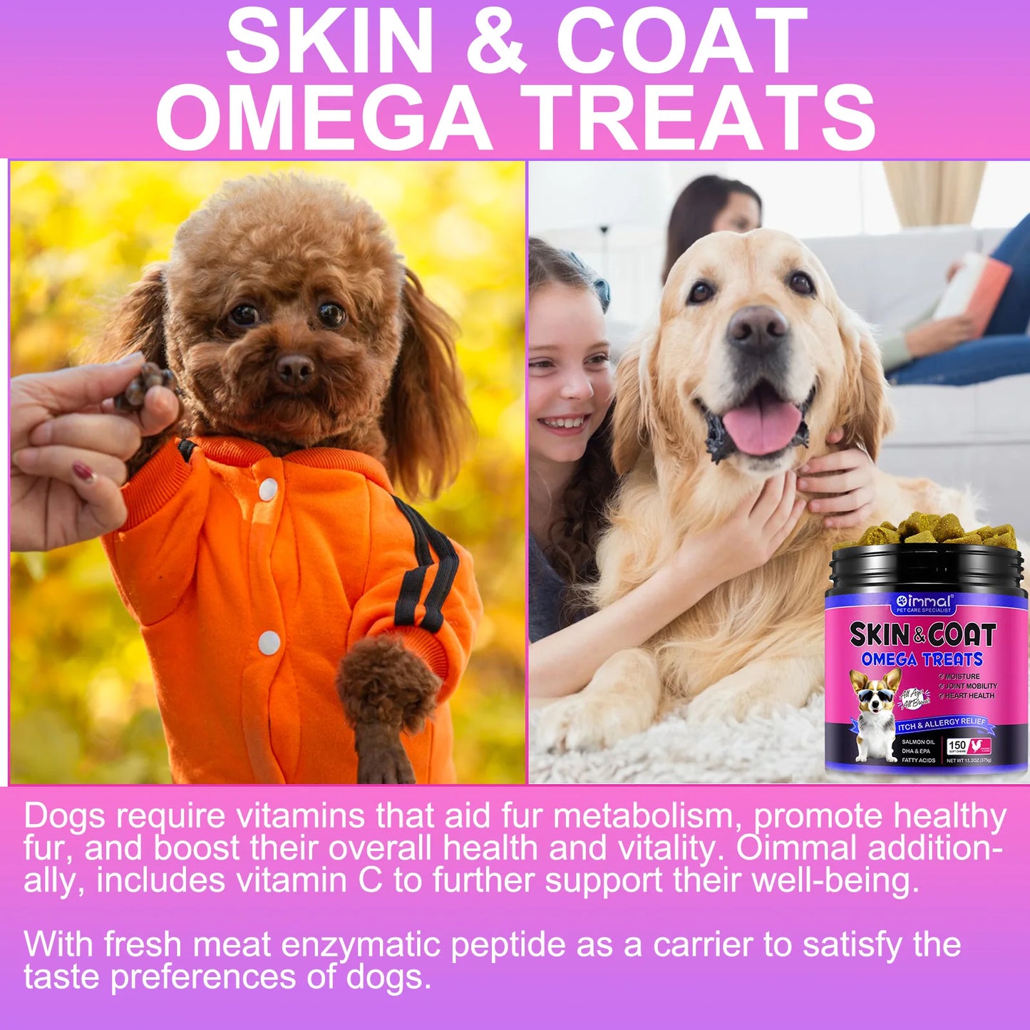 Oimmal Skin & Coat Omega Treats 150 chews