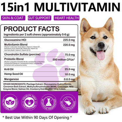 Oimmal 15-in-1 Multivitamin + Hip & Joint + Skin & Coat